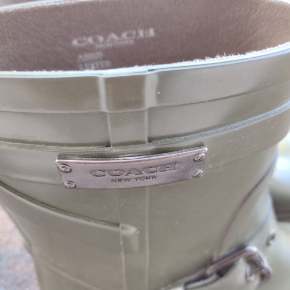 Coach Army Green Rainboots - Picture 3 of 7